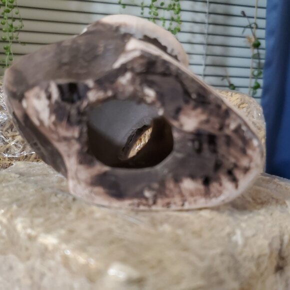 Vintage Ceramic Clay Skull Tea Light Candle Holder - KOREA - Picture 5 of 8